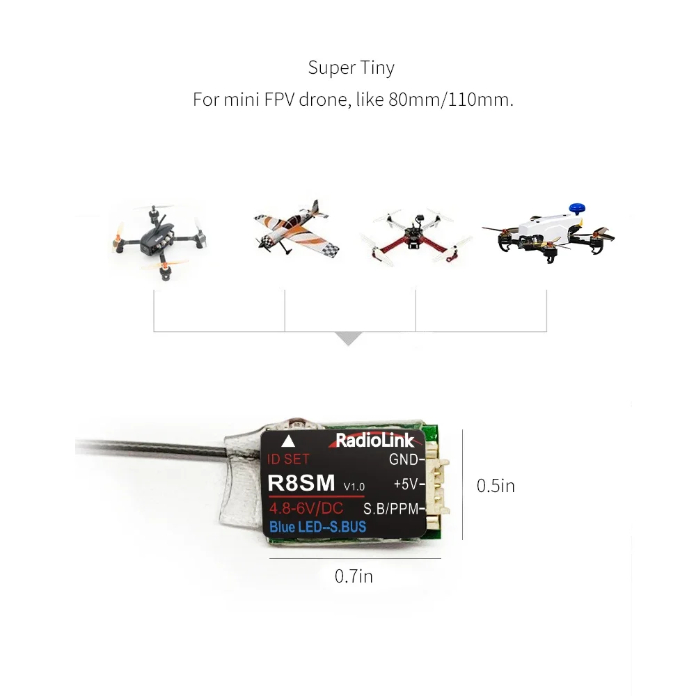 Radiolink R8SM ตัวรับสัญญาณ RC - Receiver Sbus 8Ch บทวิจารณ์และราคา