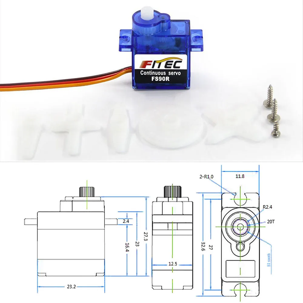 Feetech Mini FS90R Micro Servo - Rc Hobby Shops บทวิจารณ์และราคา