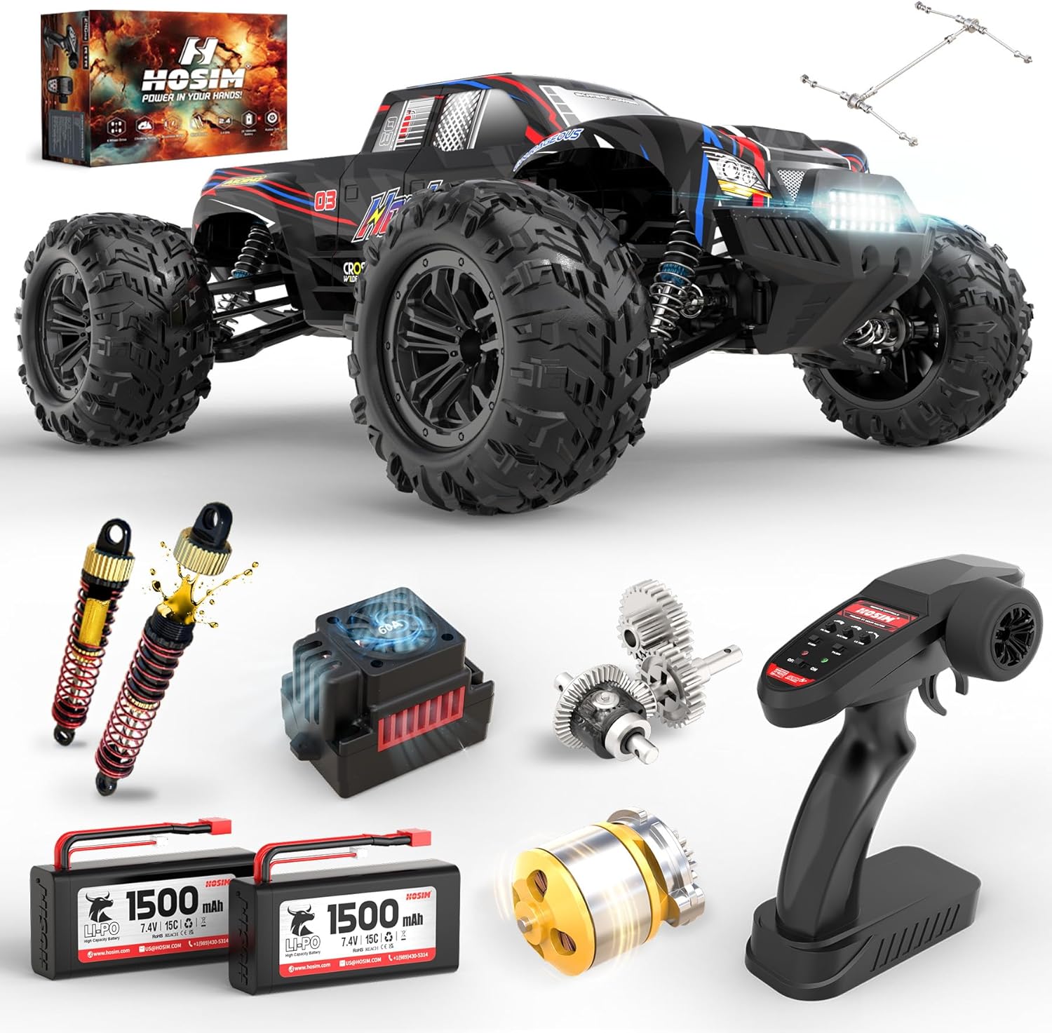 รถบรรทุกมอนสเตอร์ RC แบบไร้แปร - Rc Hobby Grade Monster Truck บทวิจารณ์และราคา