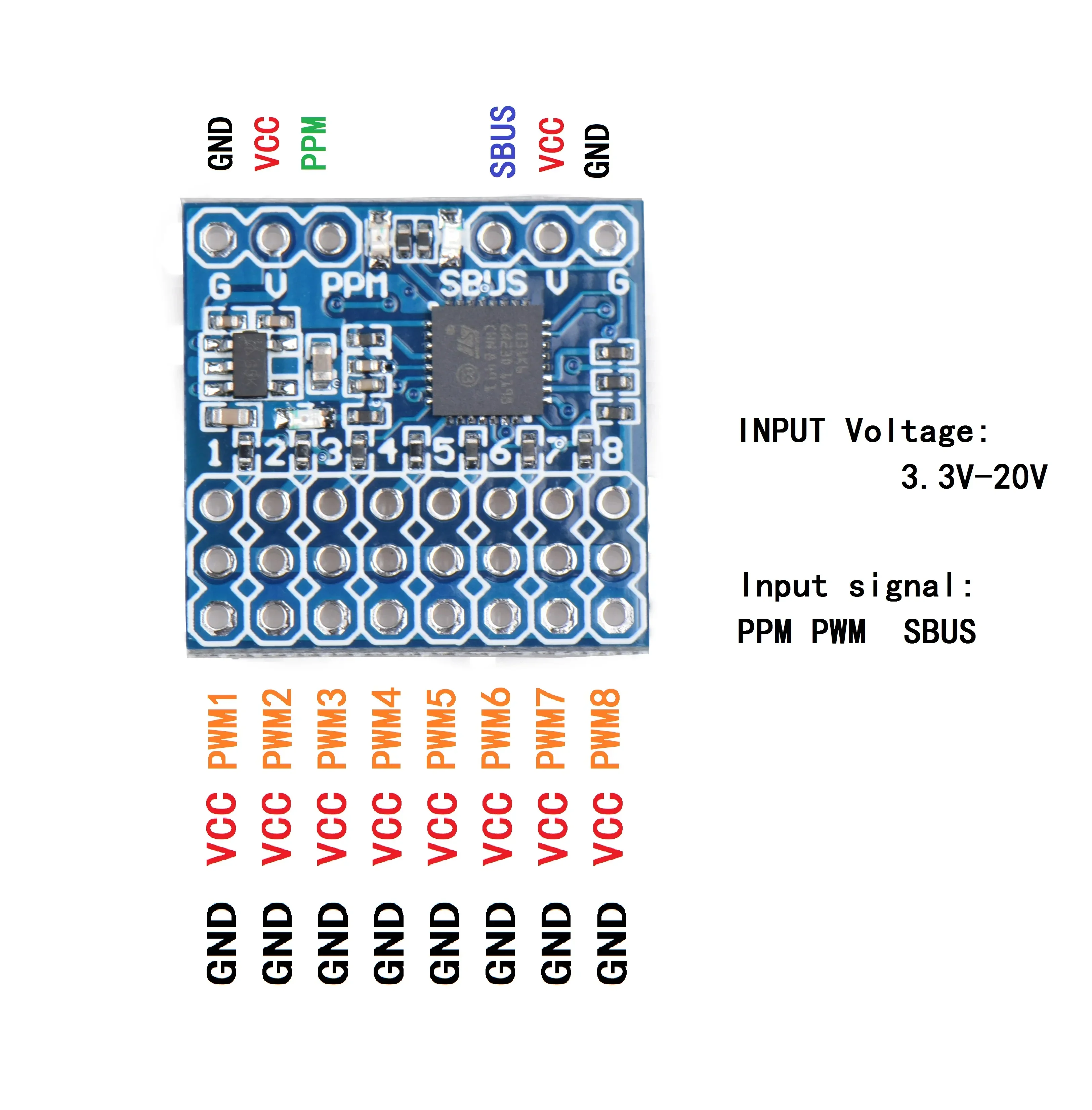 JHEMCU SPP-SBUS 8CH คอนเวอร์เต - Receiver Sbus 8Ch บทวิจารณ์และราคา