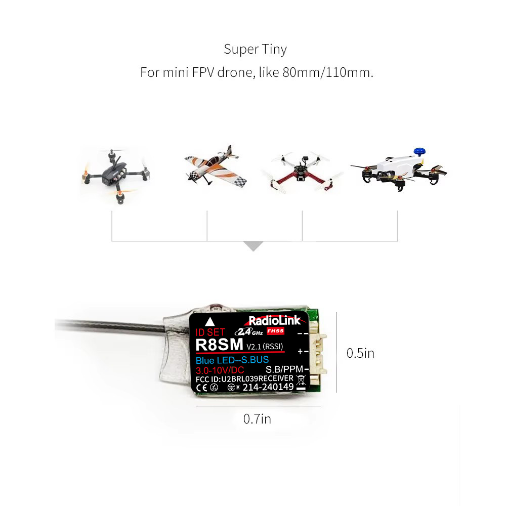 RadioLink R8SM 8CH 2.4GHz ตัวร - Receiver Sbus 8Ch บทวิจารณ์และราคา